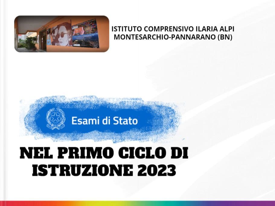 ESAMI DI STATO NEL I CICLO DI ISTRUZIONE 2023