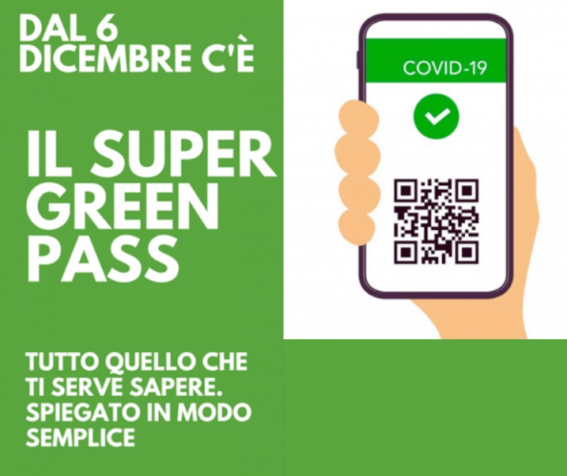 INFORMATIVA per la verifica del Super Green Pass (o Green Pass rafforzato) e Green Pass base